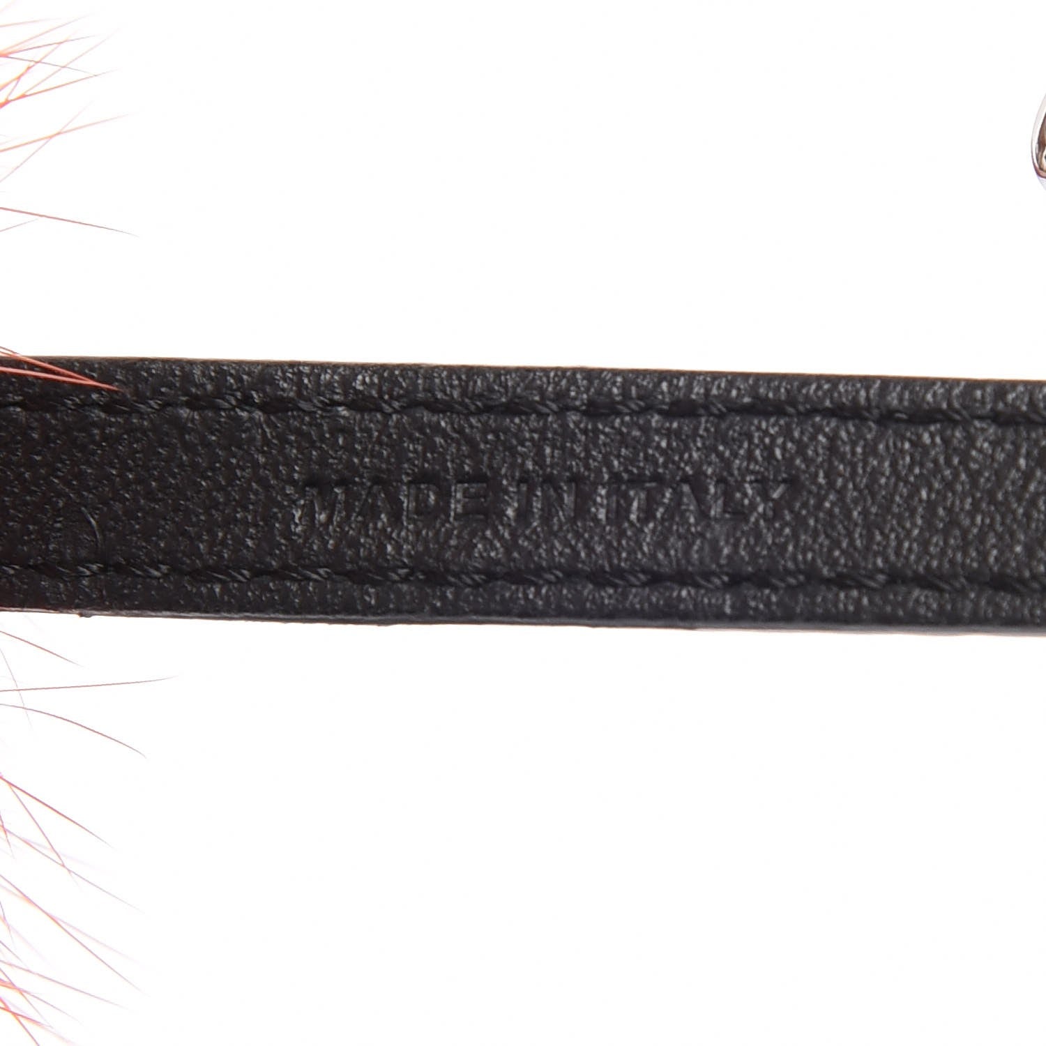 Fendi Mink Goat Fur Blossy Bag Bug Charm Strawberry Red Blue 3 of 6