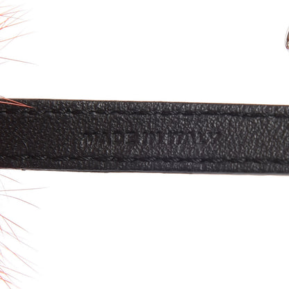 Fendi Mink Goat Fur Blossy Bag Bug Charm Strawberry Red Blue 3 of 6
