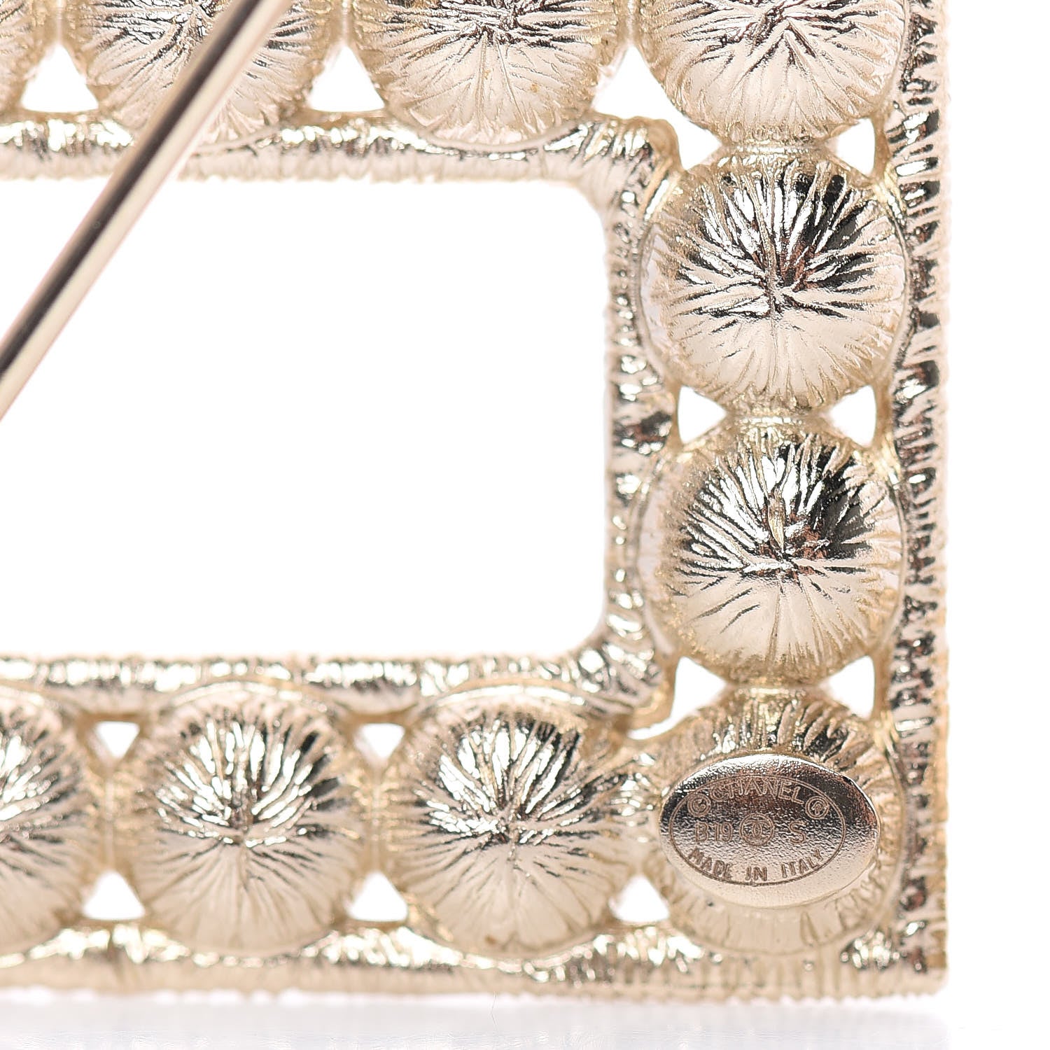 Chanel Crystal Cha-Nel Logo Brooch Set Gold 6 of 7