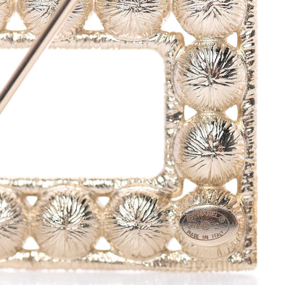 Chanel Crystal Cha-Nel Logo Brooch Set Gold 6 of 7