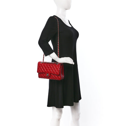 Chanel Caviar Quilted Medium Double Flap Dark Red 2 of 20