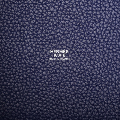 Hermes Taurillon Clemence Picotin Lock 18 PM Bleu Encre 6 of 11