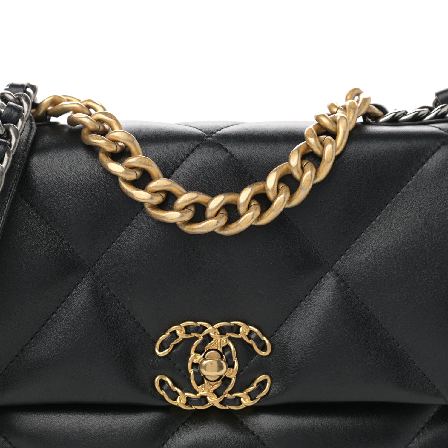 Chanel Lambskin Quilted Medium Chanel 19 Flap Black 8 of 9