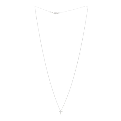 Roberto Coin 18K White Gold Diamond Tiny Treasures Baby Cross Pendant Necklace 3 of 4