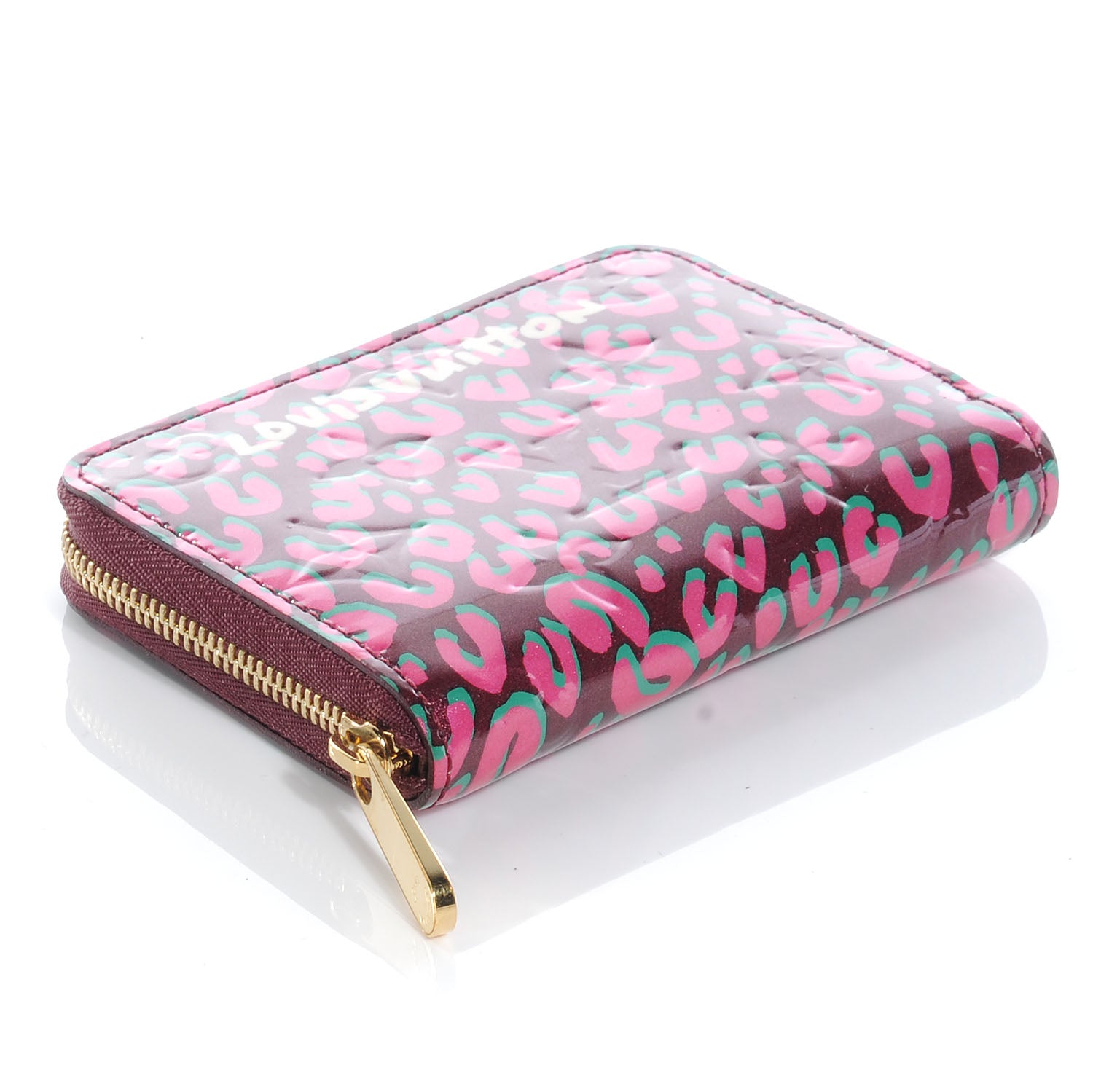 Louis Vuitton Leopard Zippy Coin Purse Wallet Rouge Fauviste 4 of 7