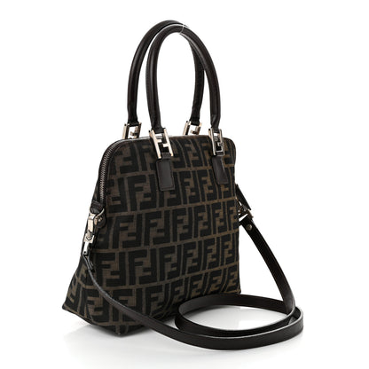 Fendi Zucca Top Handle Shoulder Bag Tote Tobacco 3 of 10
