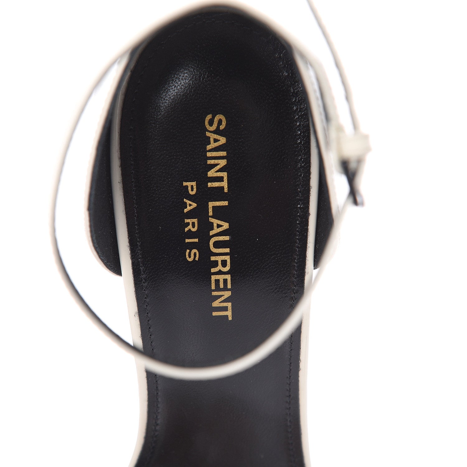 Saint Laurent Patent Calfskin Opyum Sandals 39.5 Neutro 8 of 9