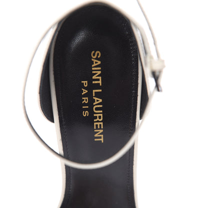 Saint Laurent Patent Calfskin Opyum Sandals 39.5 Neutro 8 of 9