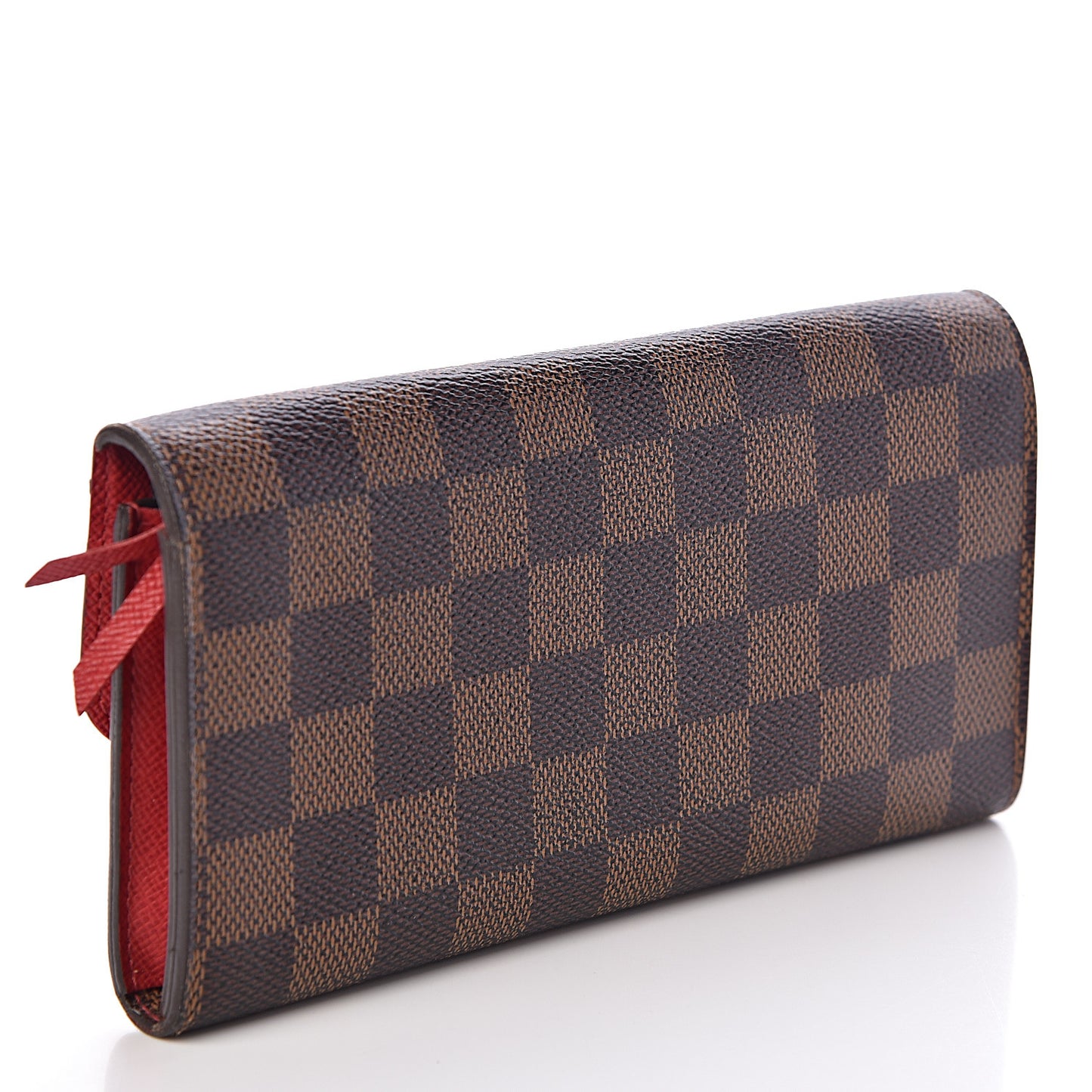 Damier Ebene Emilie Wallet Red