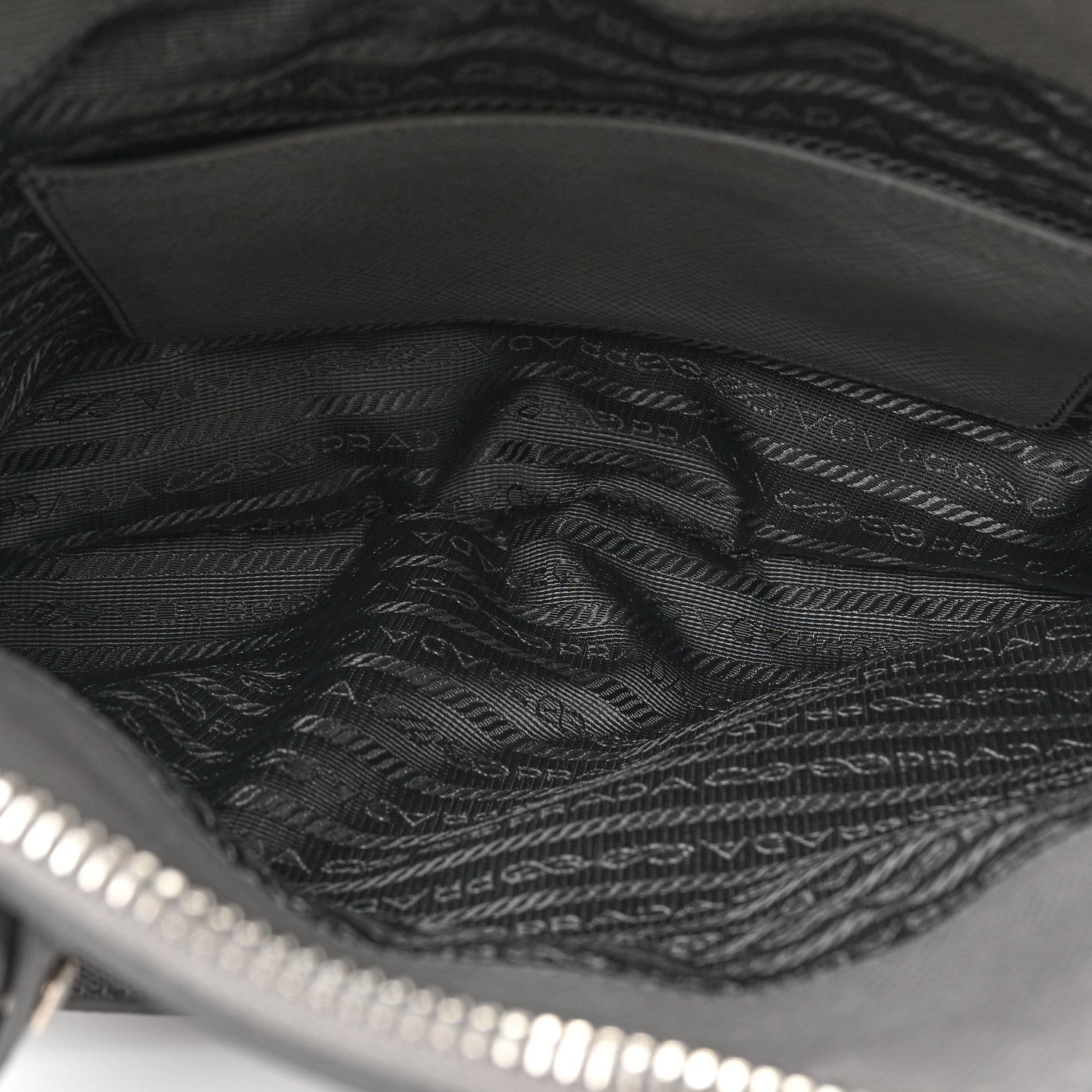 Prada Saffiano Cuir Double Zip Frame Tote Marmo 7 of 17