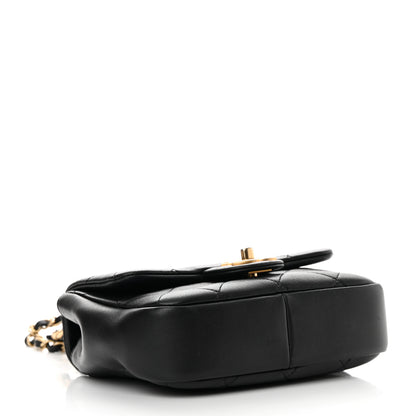 Chanel Lambskin Quilted Small Circular Handle Bag Black 4 of 18