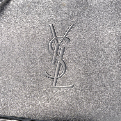 Saint Laurent Metallic Calfskin Monogram Small Lou Camera Bag Silver 8 of 14