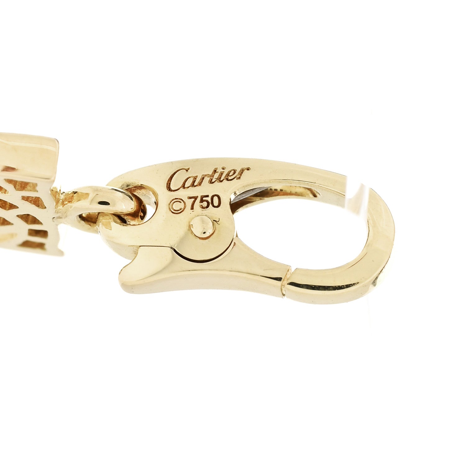 Cartier 18K Yellow Gold Diamond Logo Charm 4 of 5