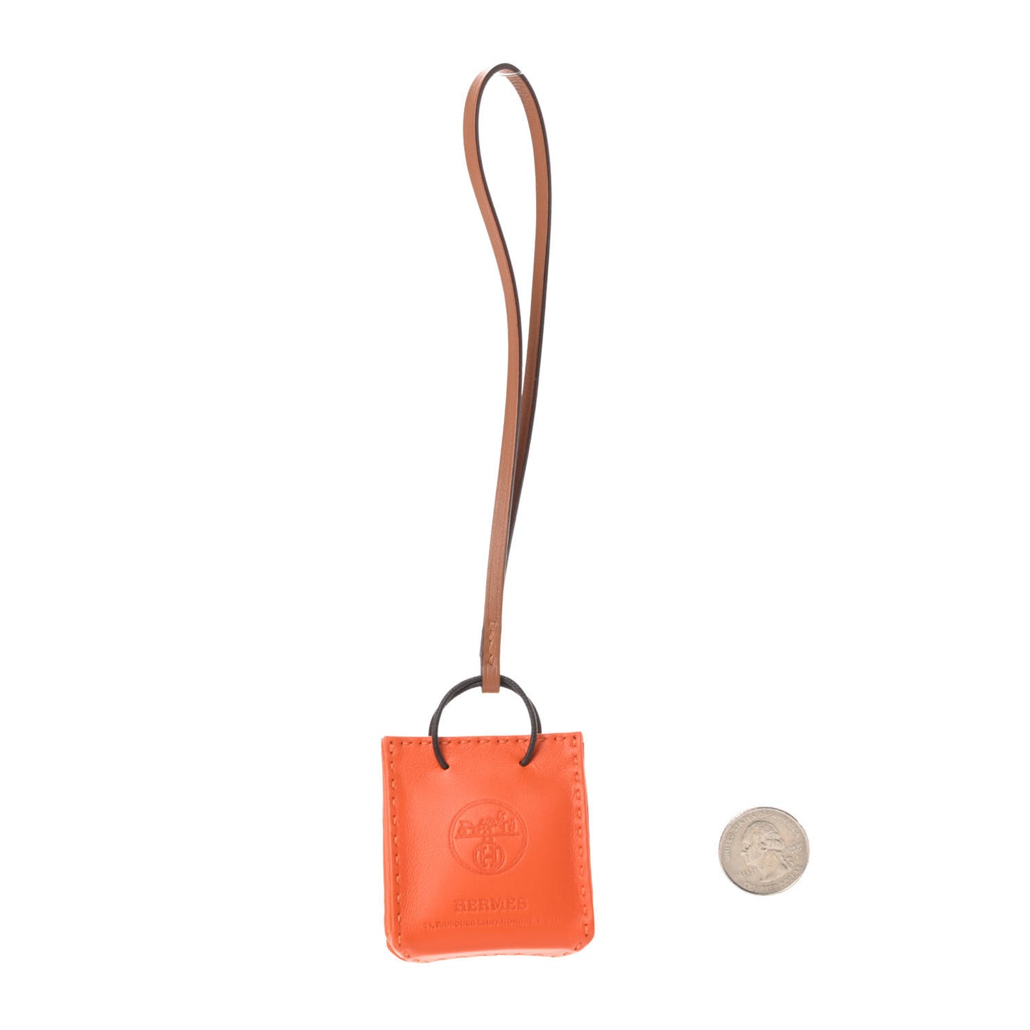 Milo Lambskin Swift Shopping Bag Charm Feu Gold