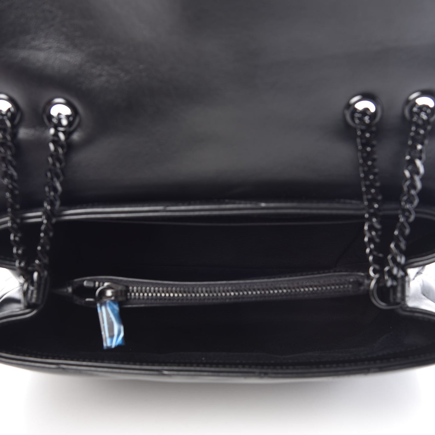 Calfskin Y Quilted Monogram Small Loulou Chain Satchel Black