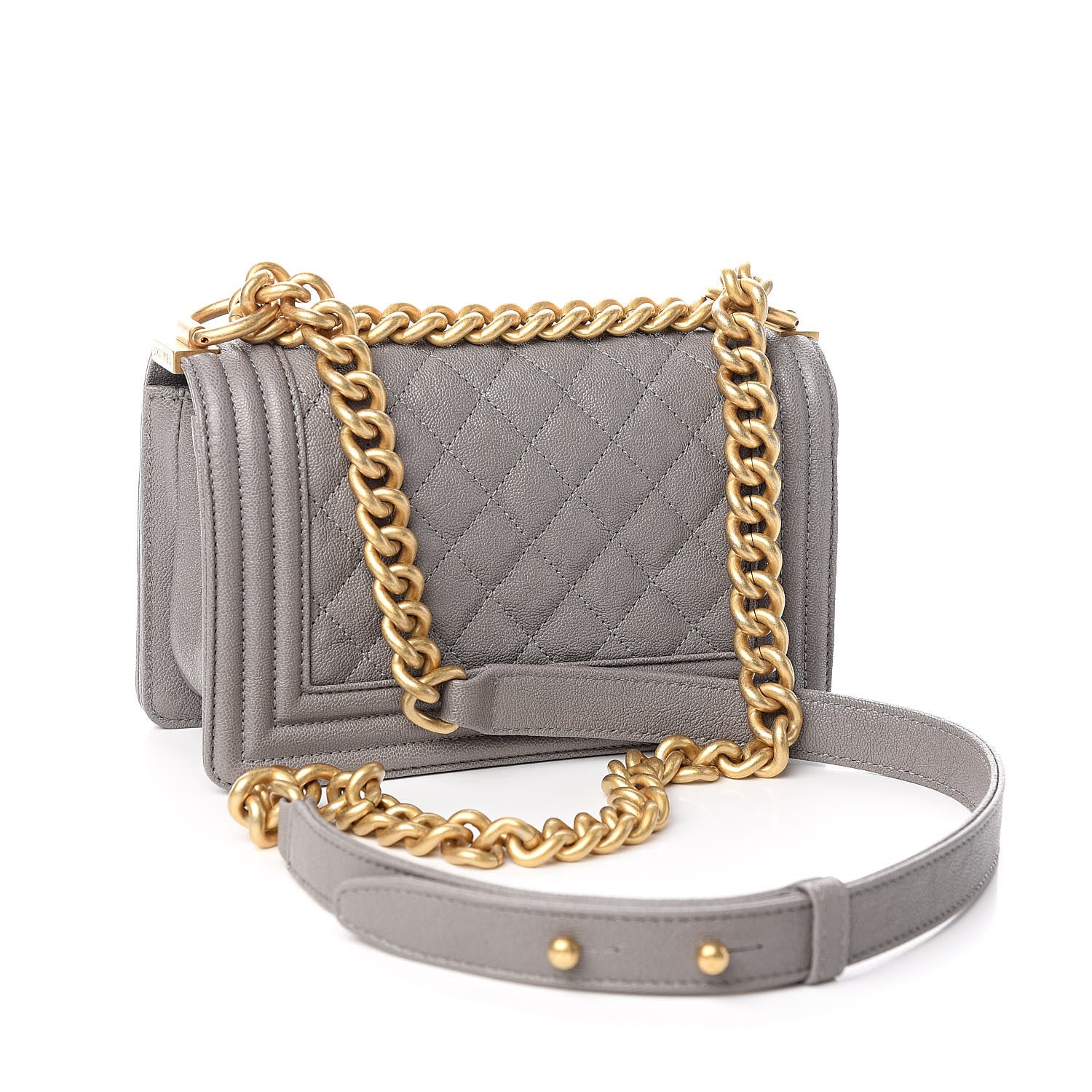 Chanel Caviar Quilted Small Boy Flap Grey 3 of 11