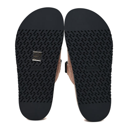 Hermes Suede Goatskin Womens Chypre Sandals 38.5 Rose Perle Black 5 of 8