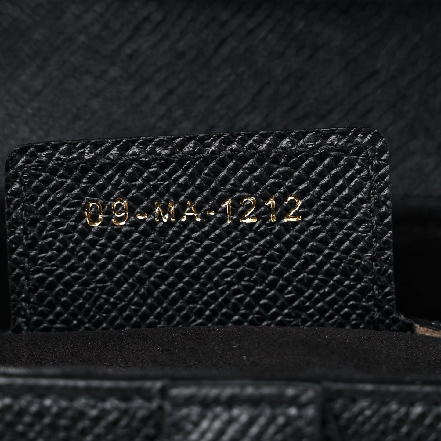 Grained Calfskin Mini Saddle Bag With Strap Black