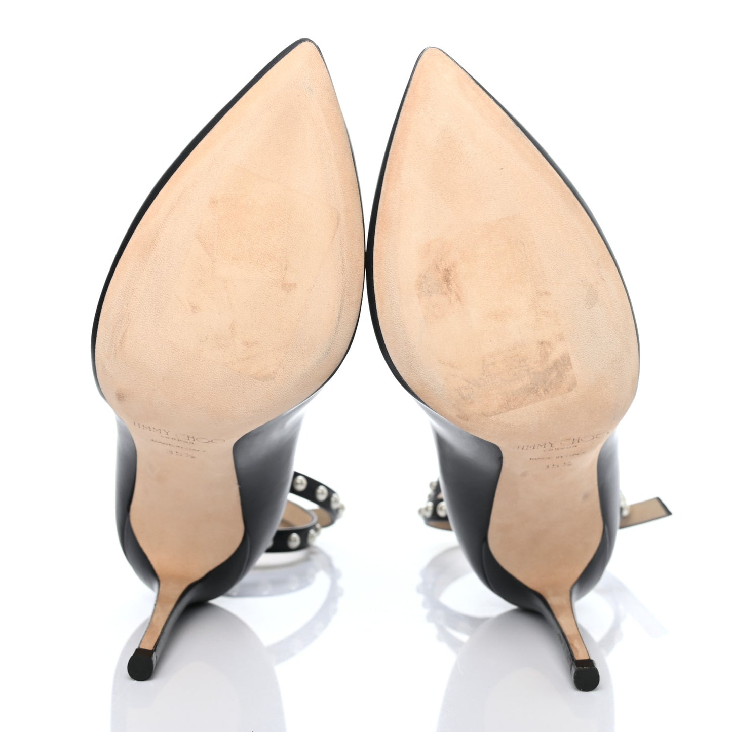 Shiny Calfskin Lark 100 Pumps 35.5 Black