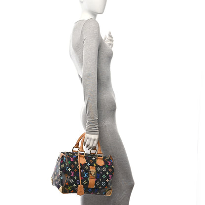 Louis Vuitton Monogram Multicolor Speedy 30 Black 2 of 17