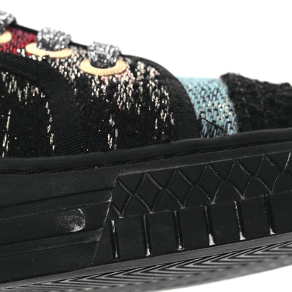 Chanel Metallic Tweed Low Top Sneakers 38 Black Multicolor 11 of 14