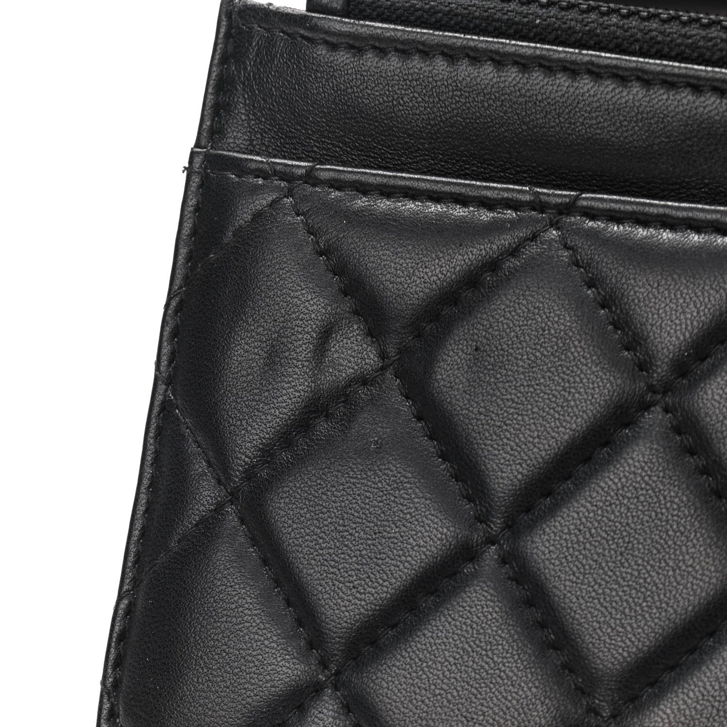 Chanel Lambskin Quilted Wallet On Chain WOC Black 13 of 13