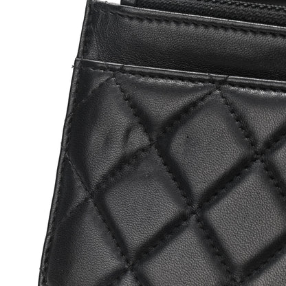 Chanel Lambskin Quilted Wallet On Chain WOC Black 13 of 13