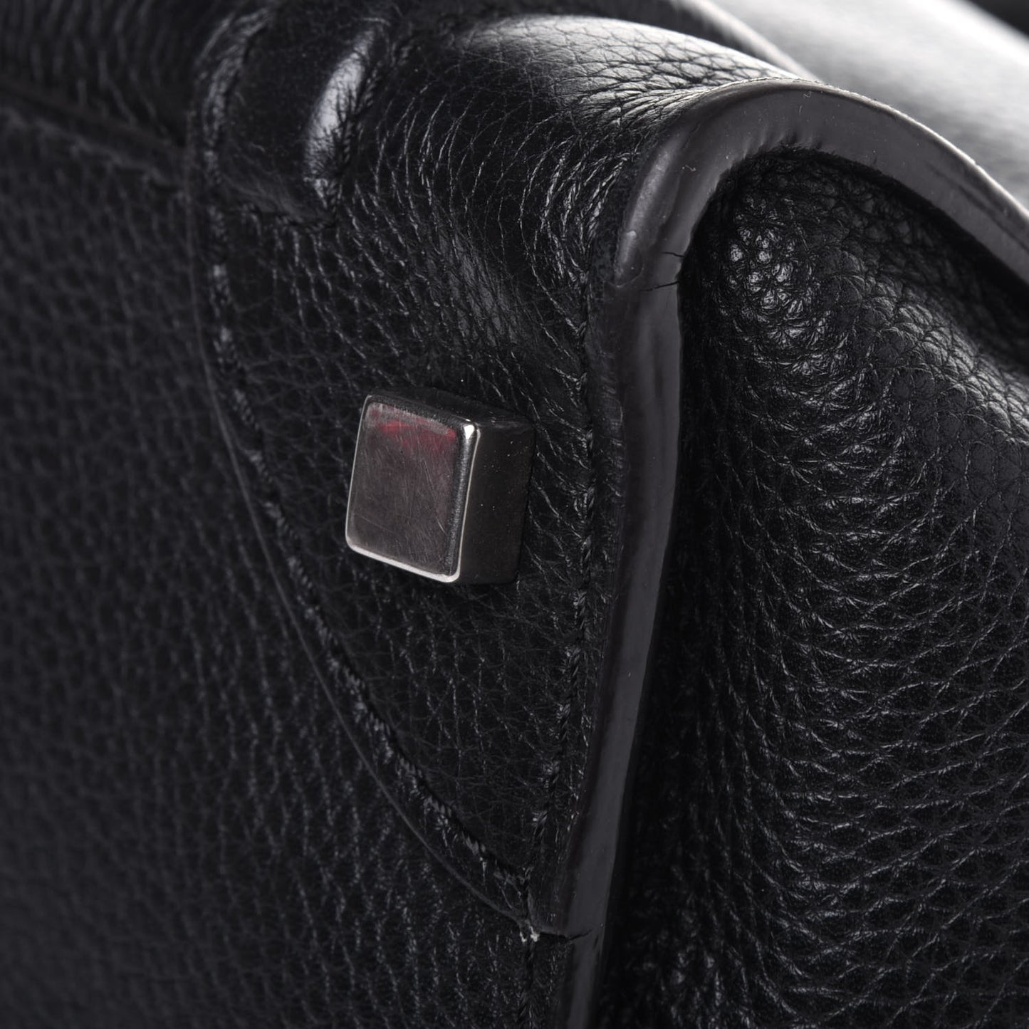 Drummed Calfskin Micro Luggage Black