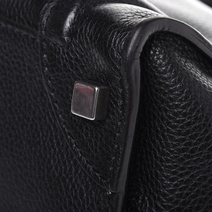 Celine Drummed Calfskin Micro Luggage Black 18 of 26