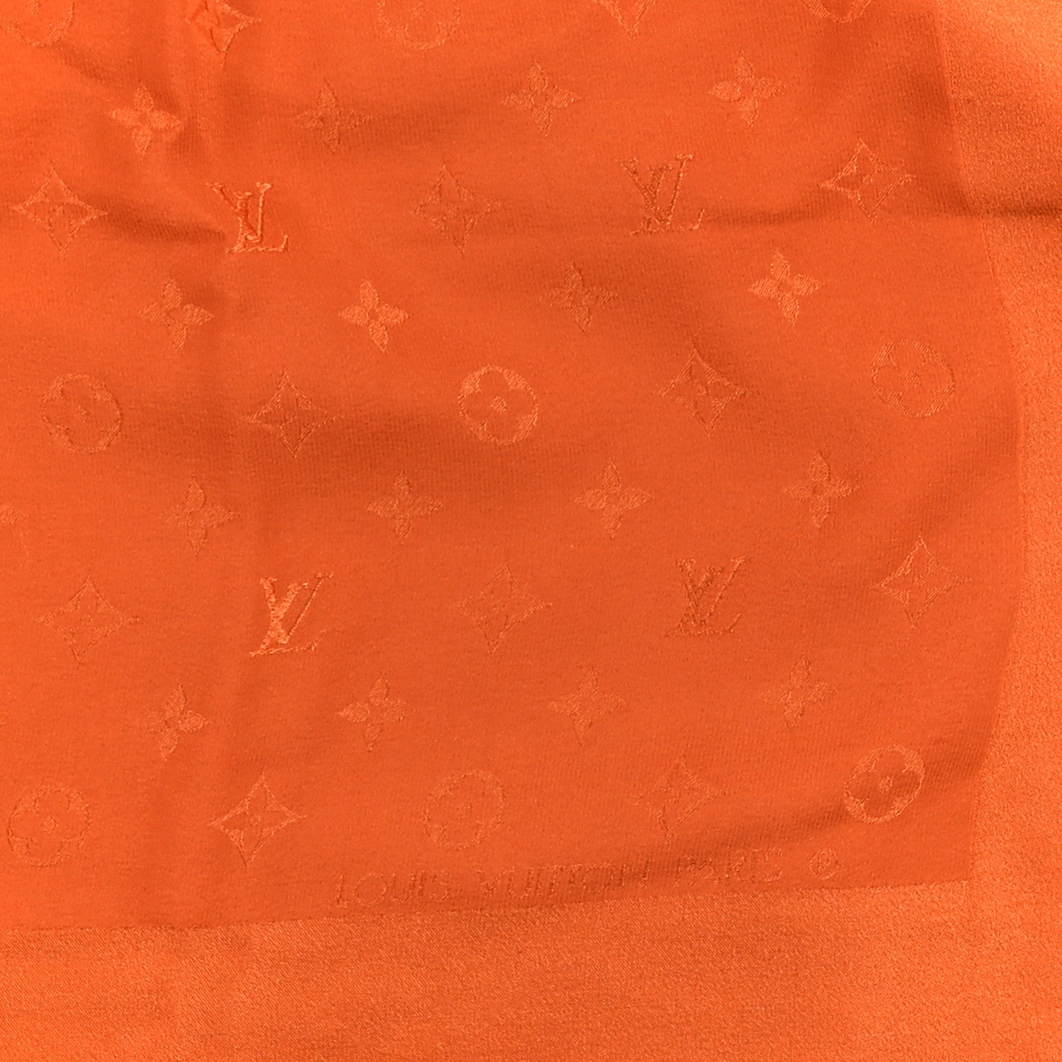Louis Vuitton Silk Monogram Monaco Square Scarf Orange 2 of 4