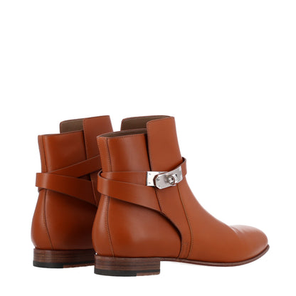 Hermes Calfskin Neo Low Boots 38.5 Naturel 5 of 11