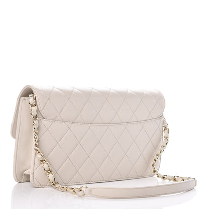Chanel Sheepskin Quilted Small Beauty Lock Flap White 3 of 11
