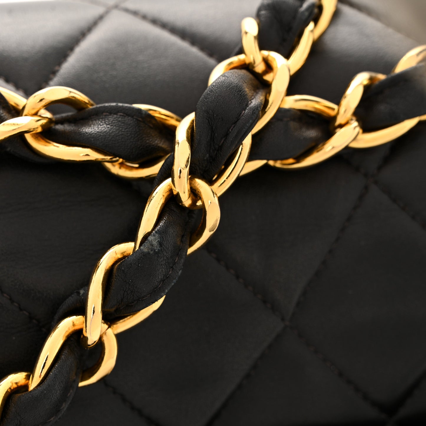 Lambskin Quilted XL Jumbo Single Flap Black