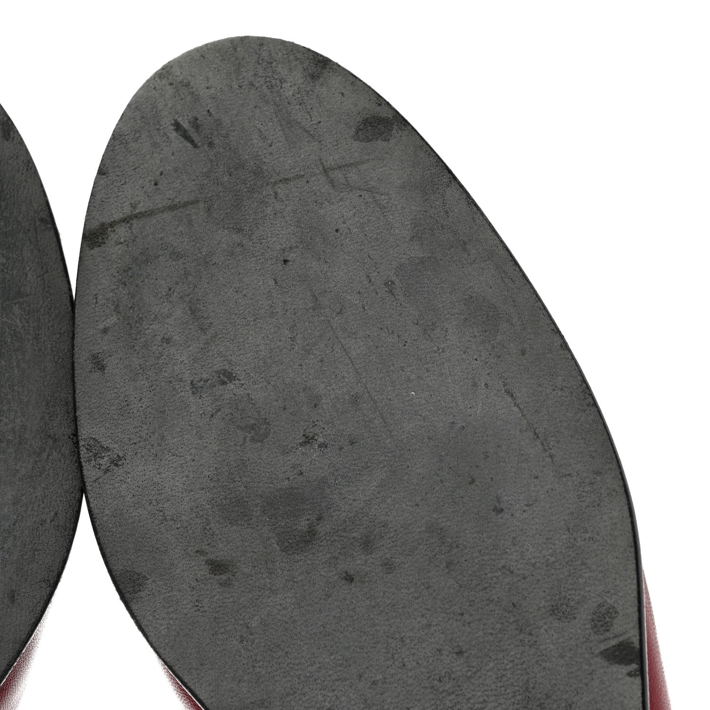 Lambskin CC Cap Toe Ballerina Flats 36 Red Black