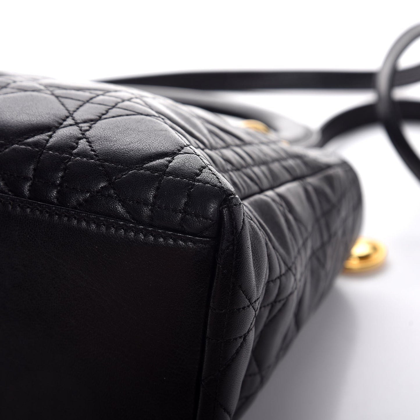 Lambskin Cannage Medium Lady Dior Black