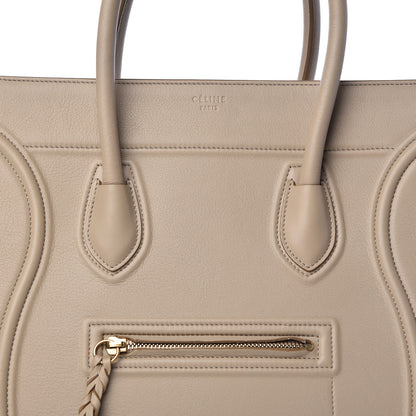 Celine Supple Calfskin Medium Phantom Luggage Beige 8 of 10