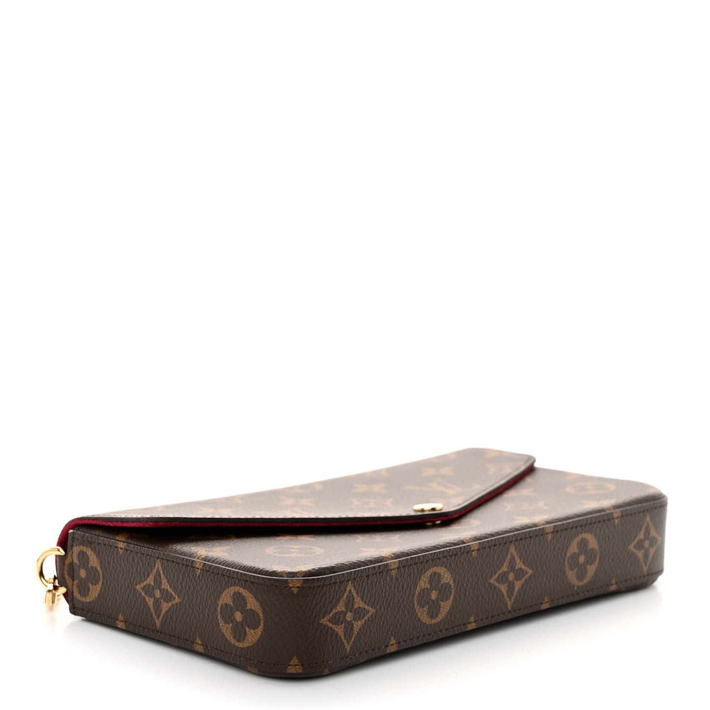 Monogram Pochette Felicie Chain Wallet Fuchsia