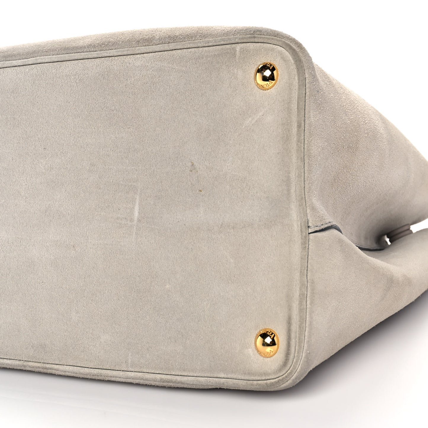 Scamosciato Suede Medium Double Bag Tote Acciaio