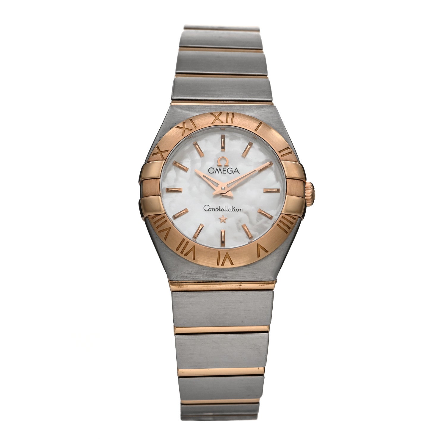 Omega Stainless Steel 18K Red Gold Mother of Pearl 24mm Constellation Quartz Watch 123.20.24.60.05.001 1 of 4