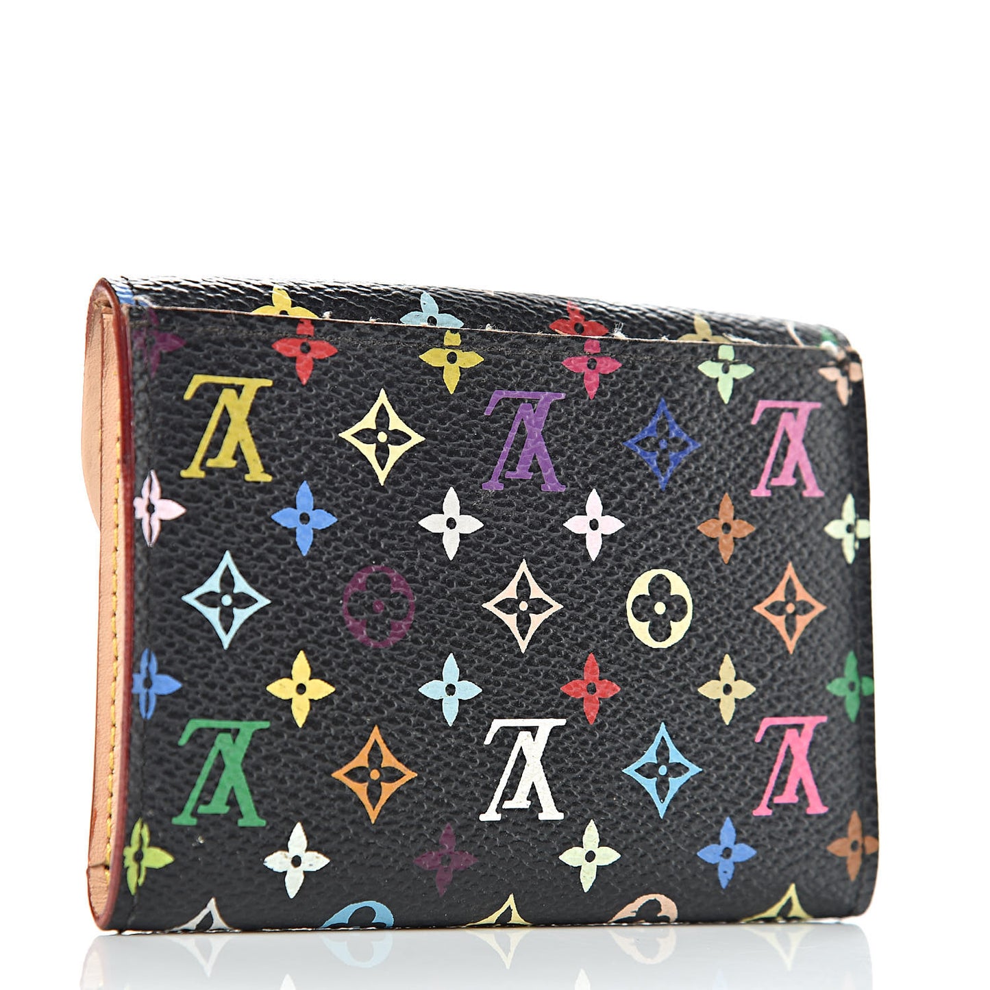 Monogram Multicolor Business Card Holder Black
