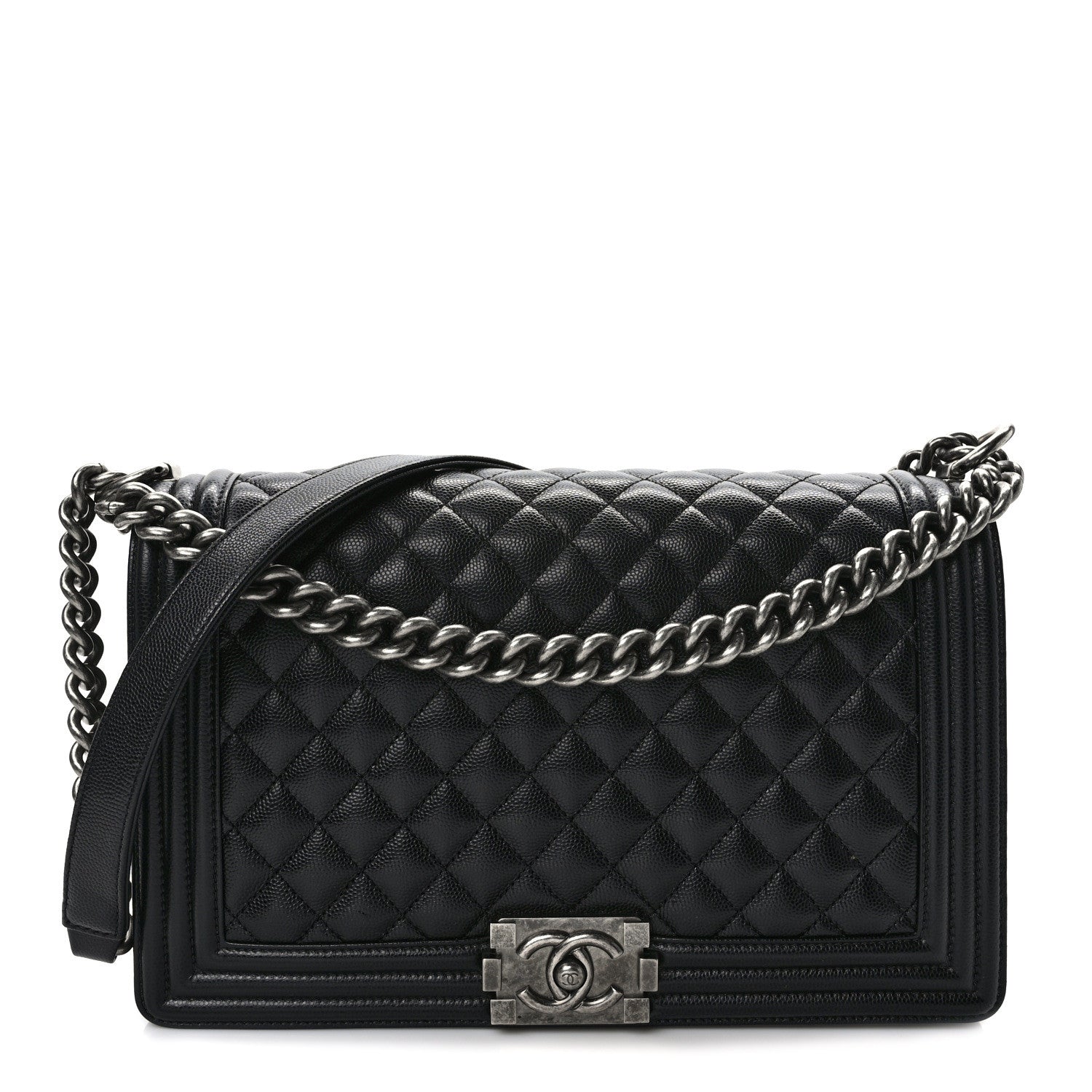 Chanel Caviar Quilted New Medium Boy Flap Black 1 of 8