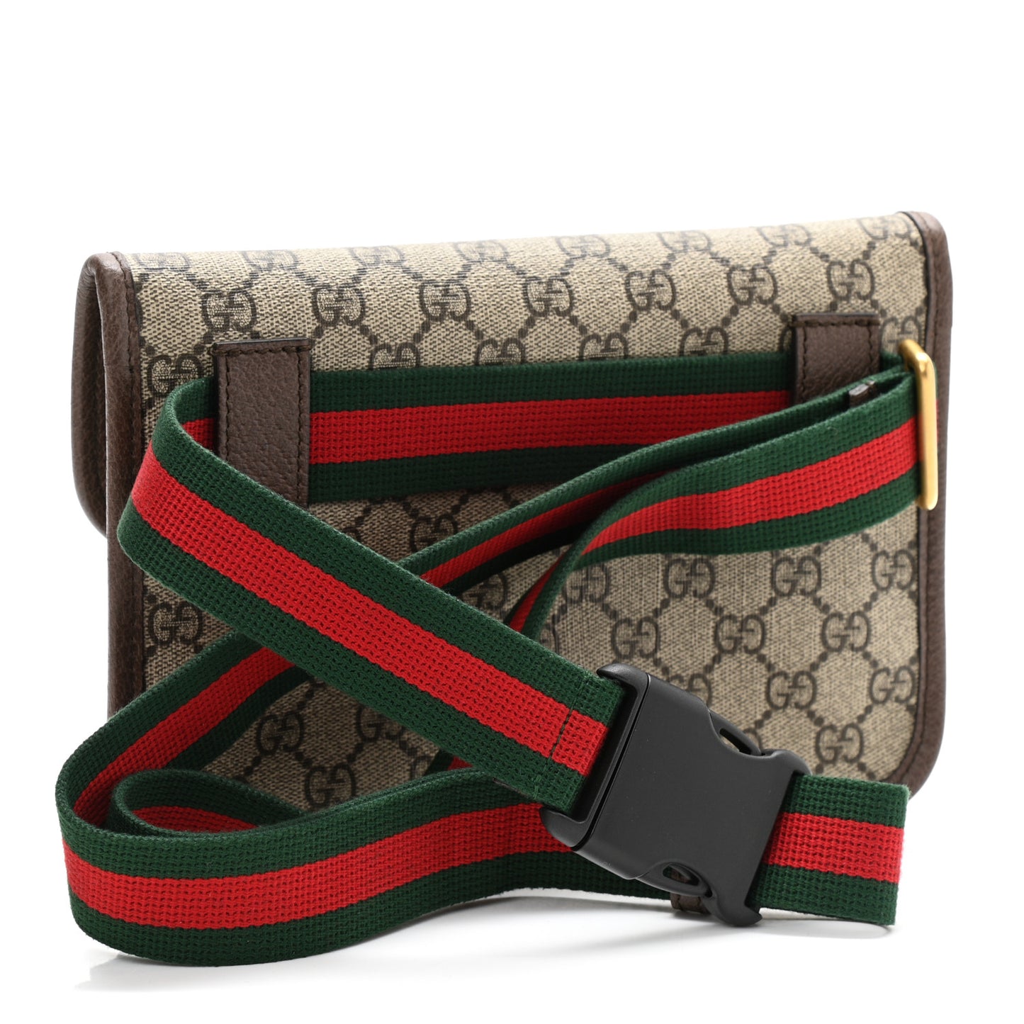 GG Supreme Monogram Neo Vintage Web Belt Bag Brown