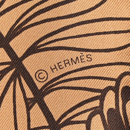 Hermes Silk The Three Graces Scarf 90 Tabac Brun 3 of 5