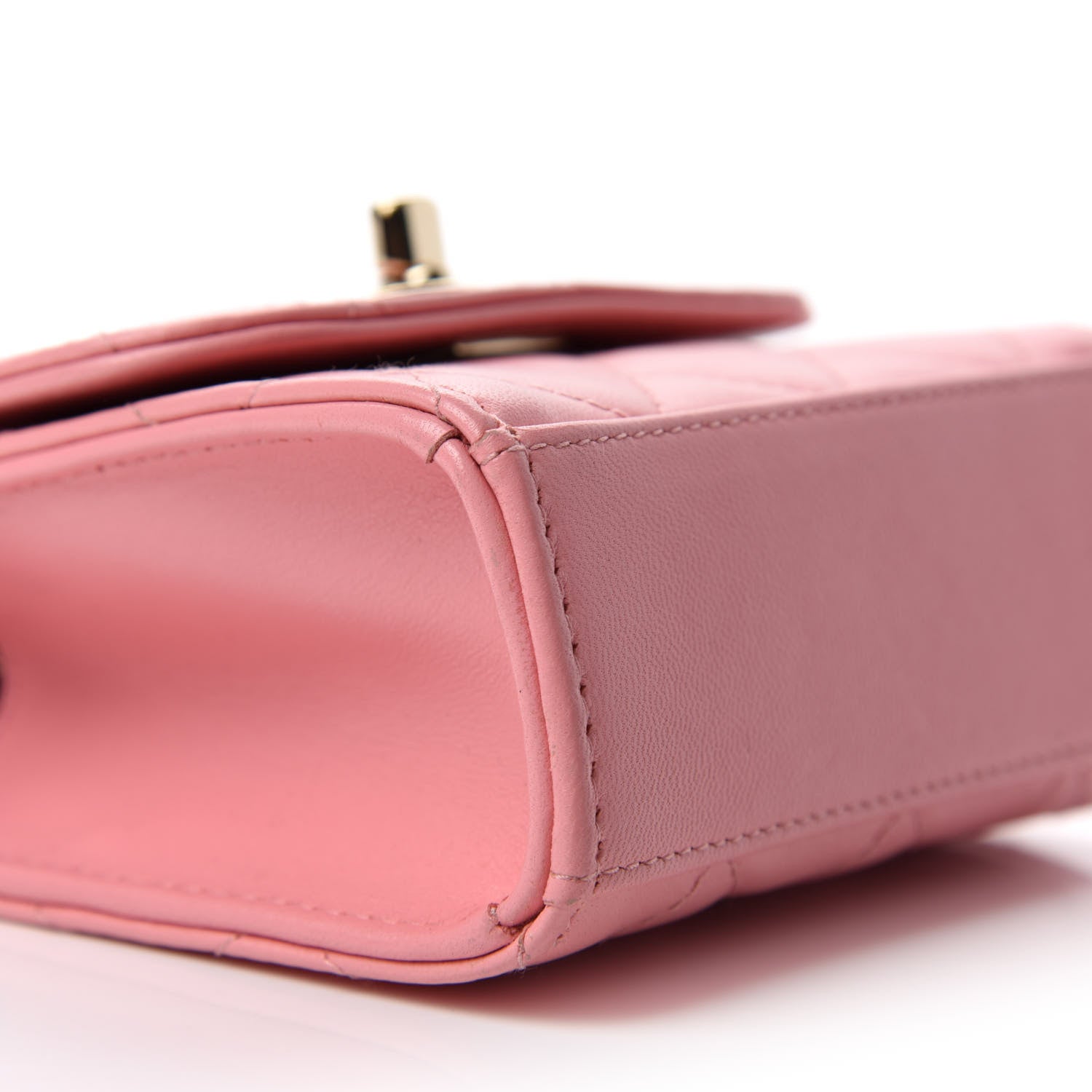 Chanel Lambskin Quilted Mini Trendy CC Clutch With Chain Pink 6 of 10