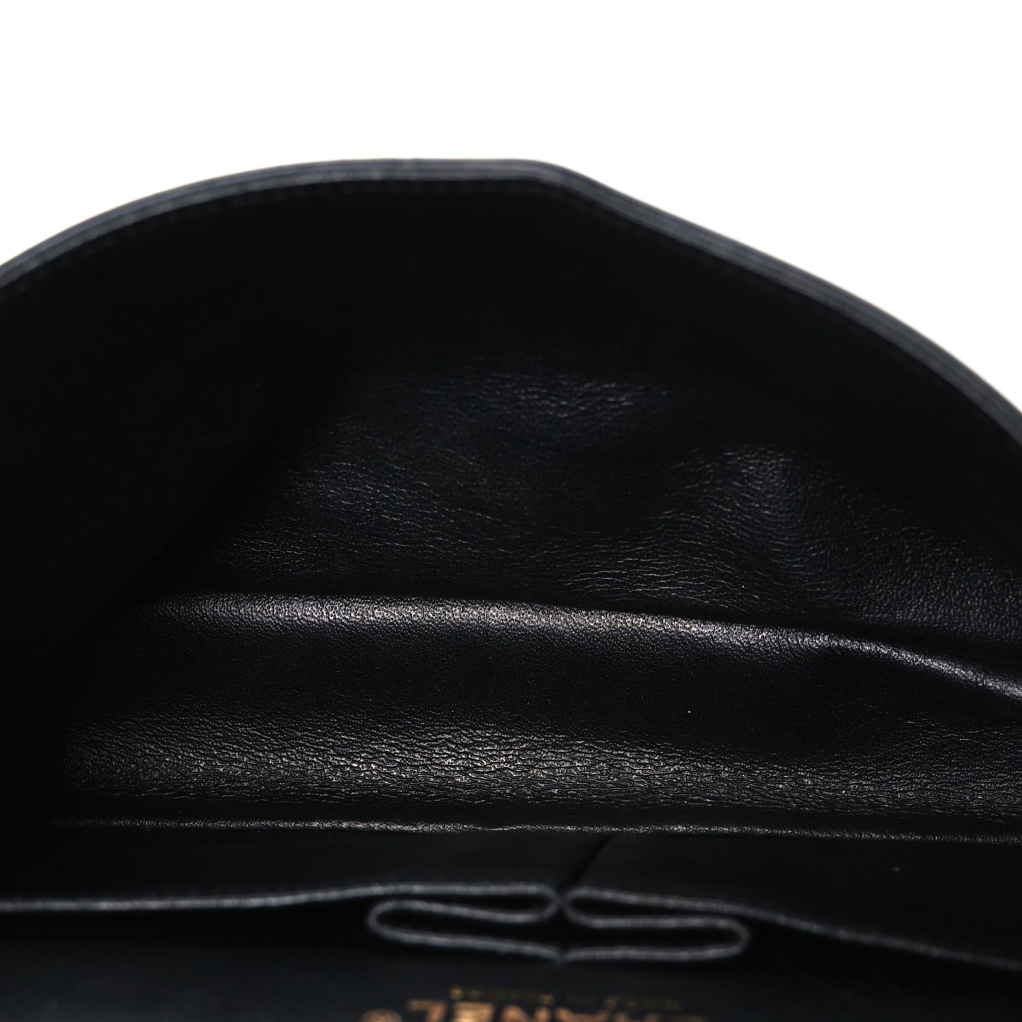 Patent Quilted Medium Double Flap Black
