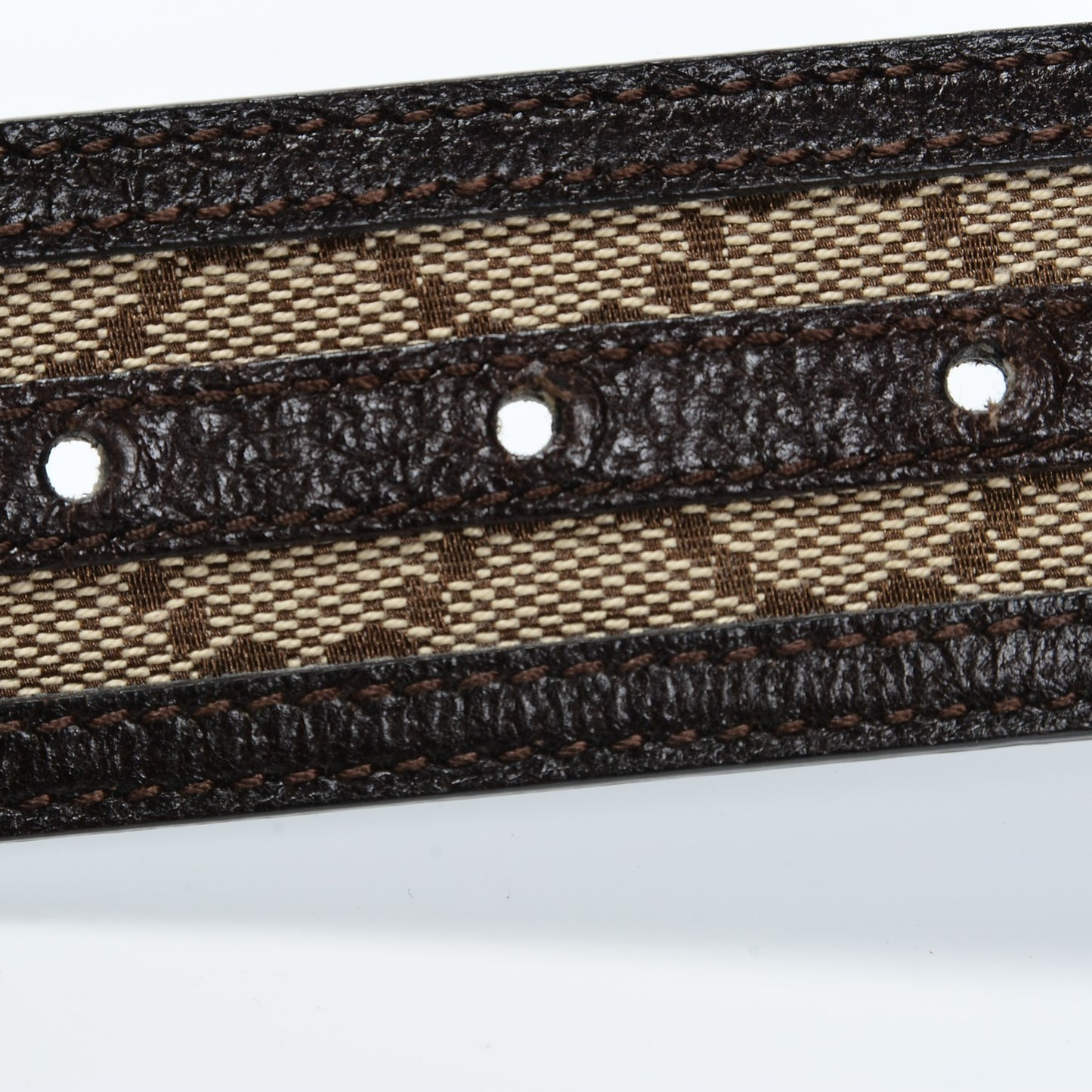 Monogram Interlocking G Belt 80 32 Dark Brown