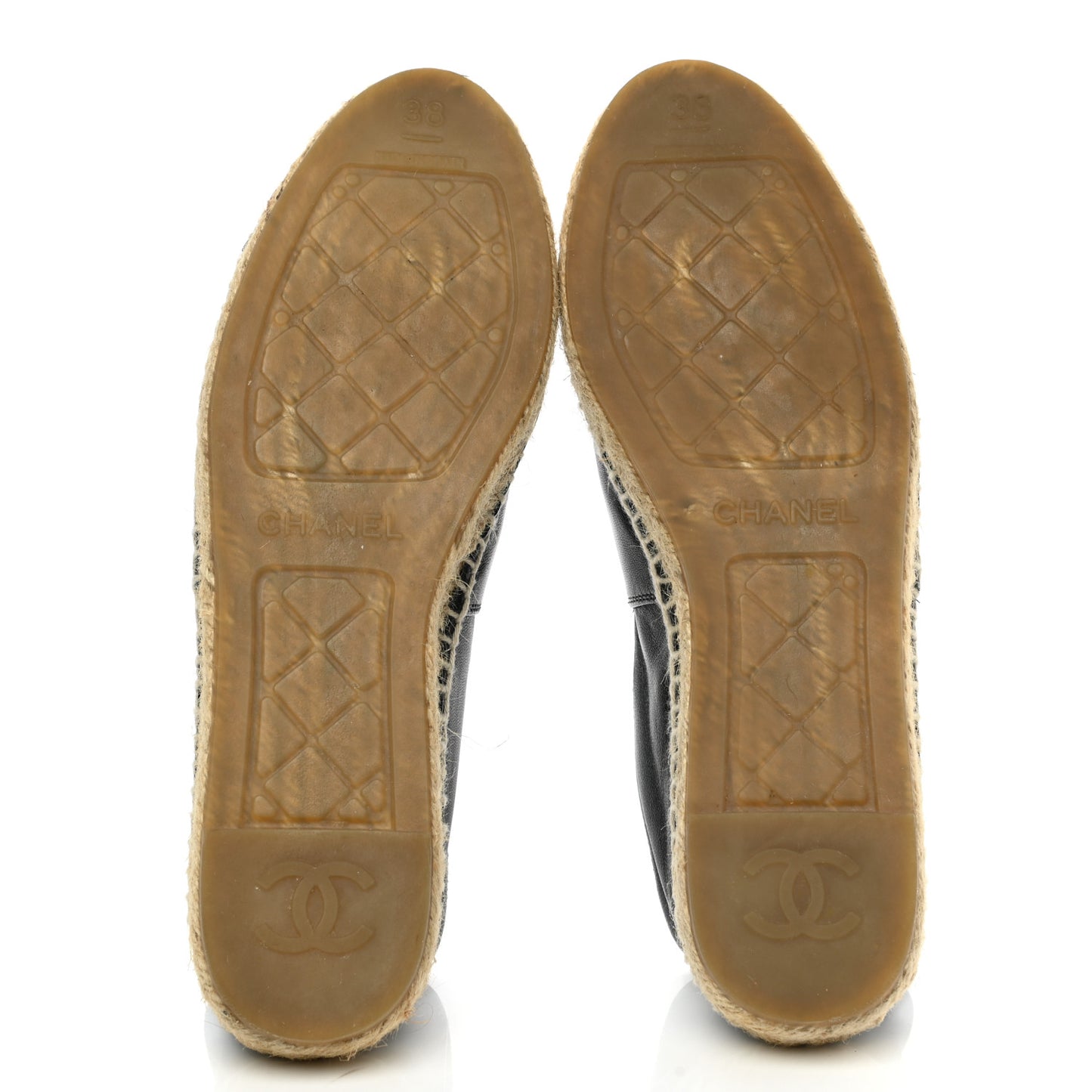 Lambskin CC Espadrilles 38 Black