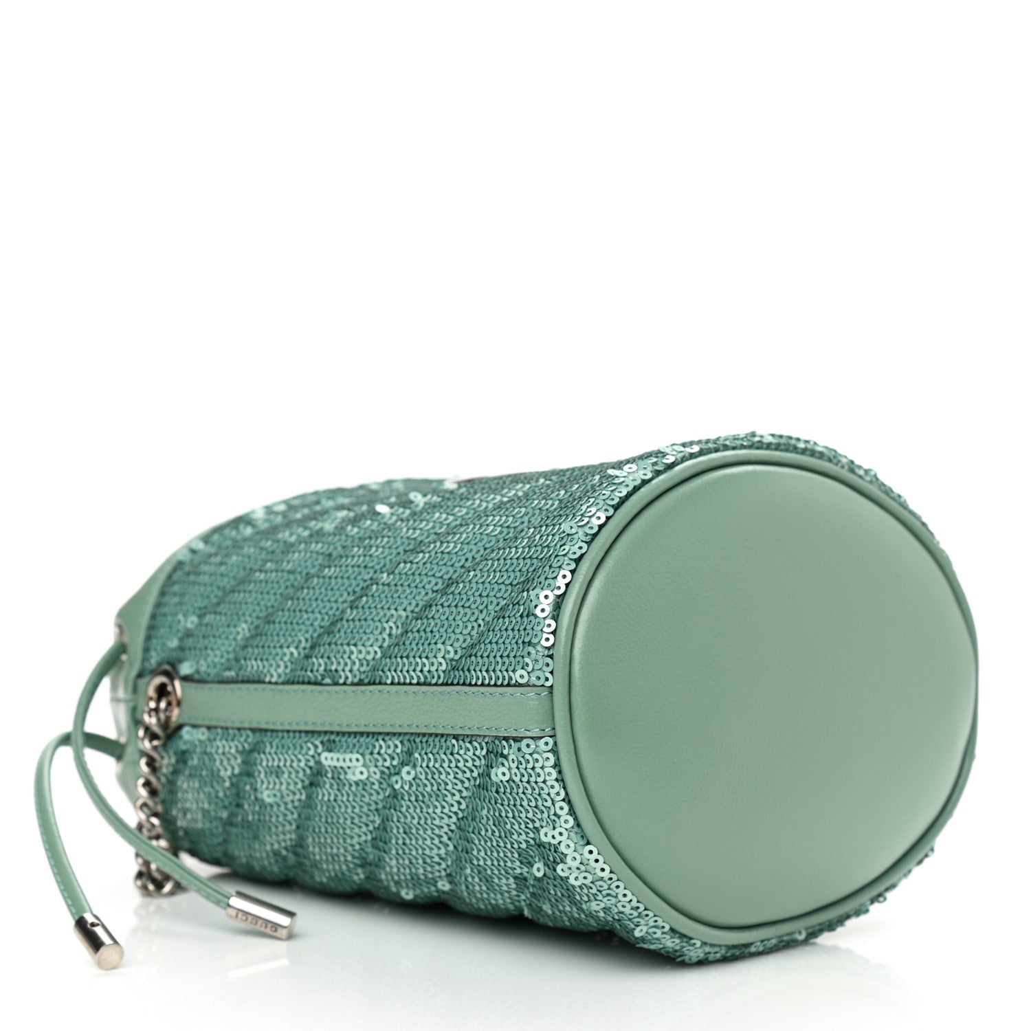 Gucci Sequin Mini GG Marmont 2.0 Bucket Bag Water Green Verde Chiaro Light Water Green 4 of 8