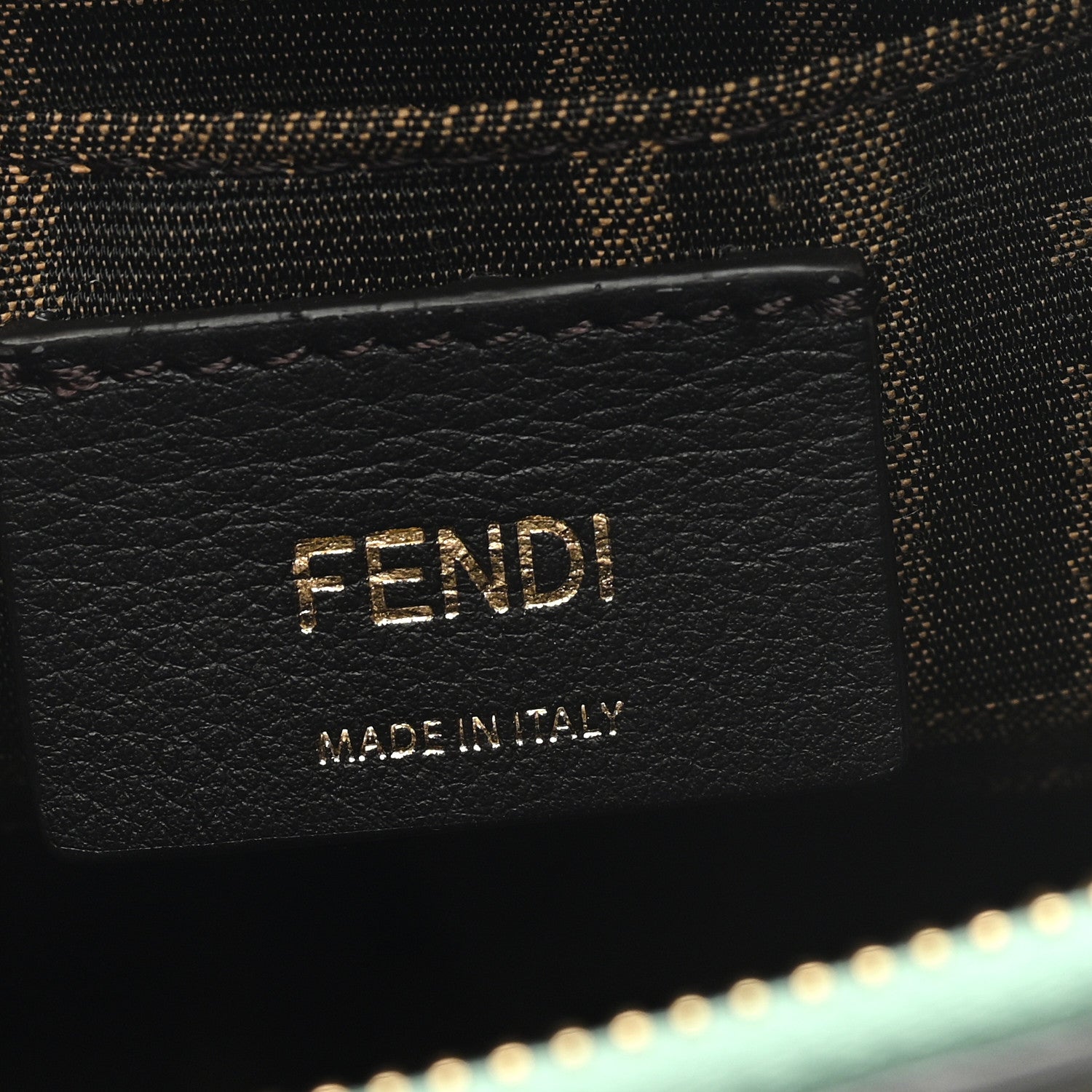 Fendi Vitello King Plexiglass Logo Embossed Mini By The Way Top Handle Boston Bag Menta 6 of 8