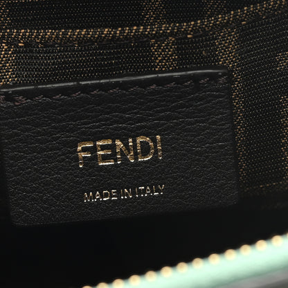 Fendi Vitello King Plexiglass Logo Embossed Mini By The Way Top Handle Boston Bag Menta 6 of 8